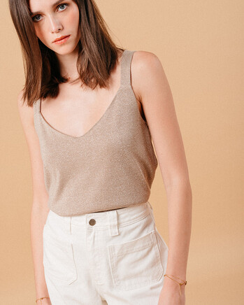 TOP LUREX BEIGE (MISO) GRACE&MILA