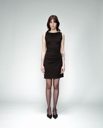 BLACK LUREX DRESS (ORELIA) GRACE&MILA