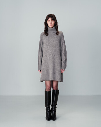 GRAY KNIT DRESS (NATIVE) GRACE&MILA