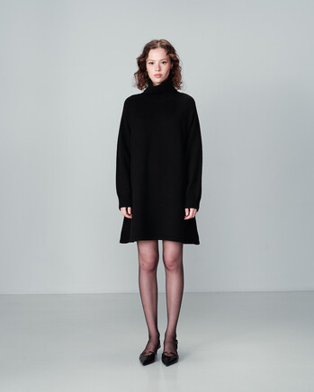 BLACK KNIT DRESS (NATIVE) GRACE&MILA