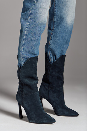 BLUE LEATHER BOOTS (BLISS) SO CHIC