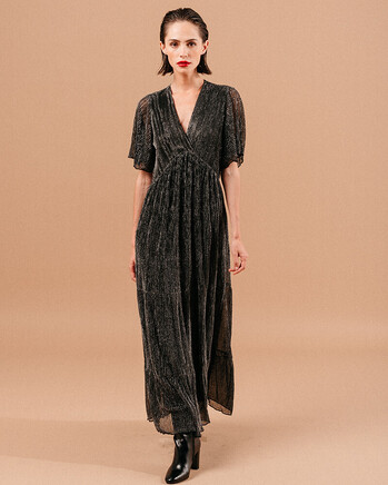 BLACK LUREX DRESS (LISE) GRACE&MILA