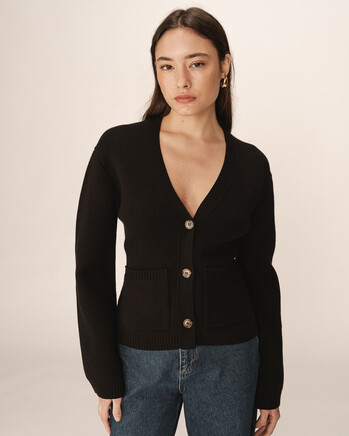 CARDIGAN NOIR PAOLINO GRACE&MILA