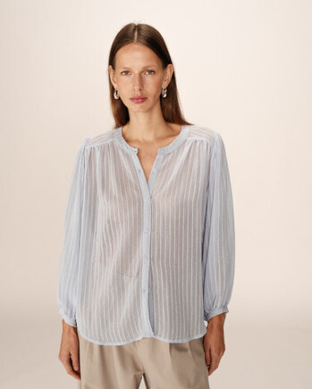 SHIRT BLEU POESIE GRACE&MILA